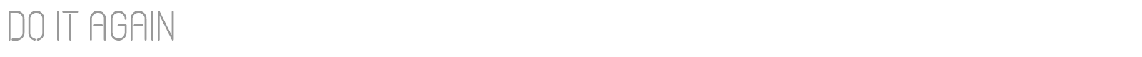 Do It Again font preview