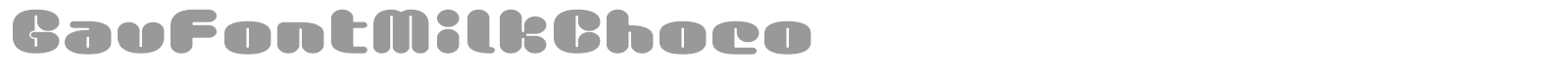 GauFontMilkChoco font preview
