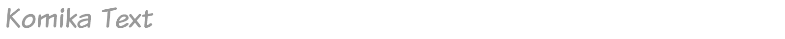Komika Text font preview