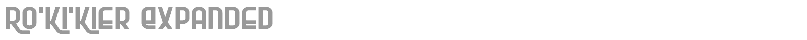 Ro'Ki'Kier Expanded font preview