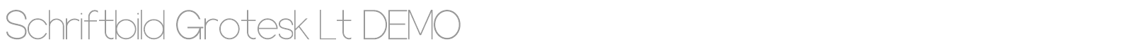 Schriftbild Grotesk Lt DEMO font preview