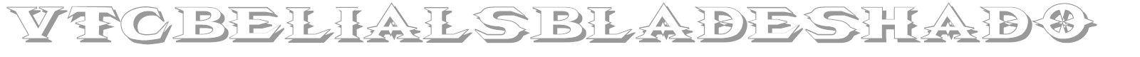 VTC Belias Blade font preview