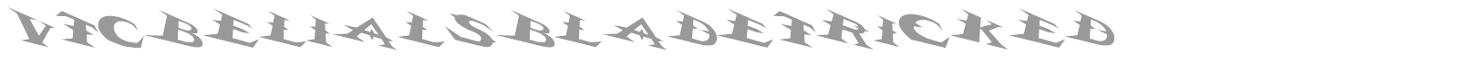 VTC Belias Blade font preview