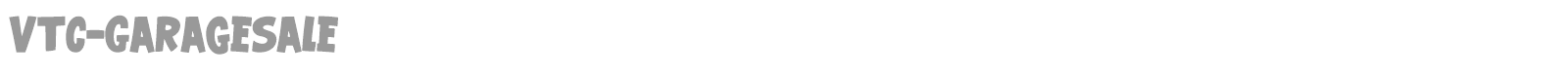 VTC Garage Sale font preview