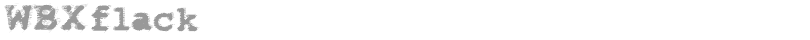 WBX Flack font preview