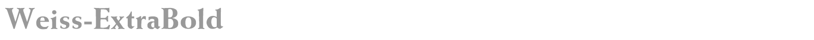 Weiss-ExtraBold font preview