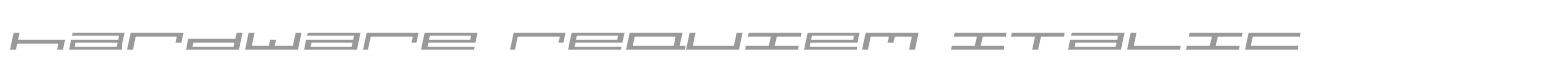 hardware requiem italic font preview