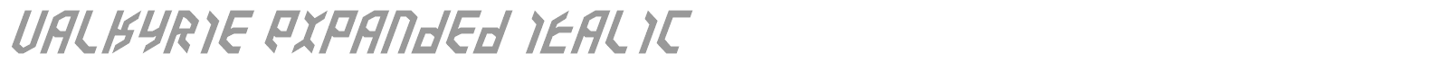 Valkyrie Expanded Italic font preview