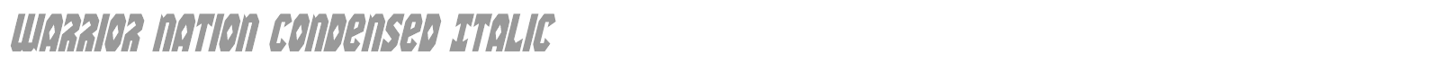 Warrior Nation Condensed Italic font preview
