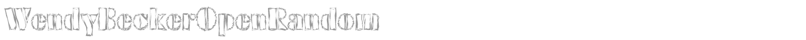 WendyBeckerOpenRandom font preview