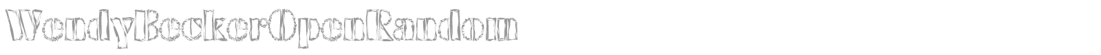 WendyBeckerOpenRandom font preview