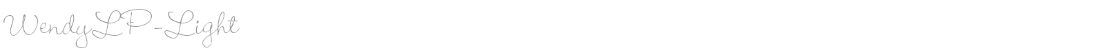 WendyLP-Light font preview