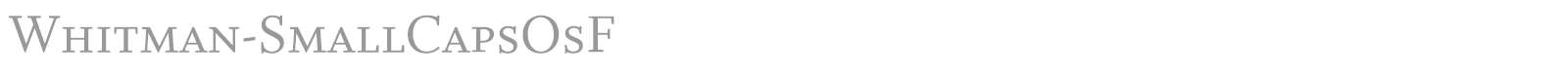 Whitman-SmallCapsOsF font preview