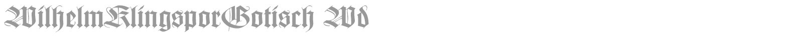 WilhelmKlingsporGotisch Wd font preview