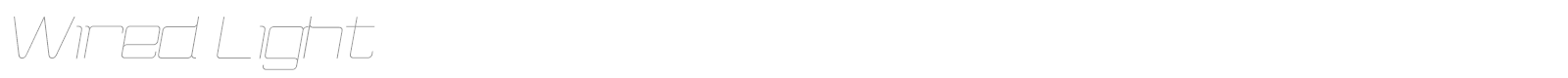 Wired Light font preview