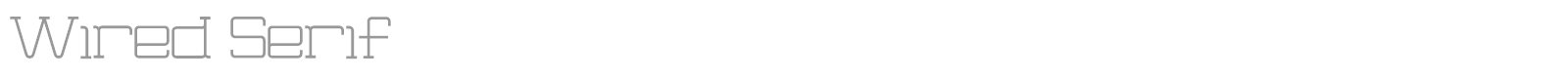 Wired Serif font preview