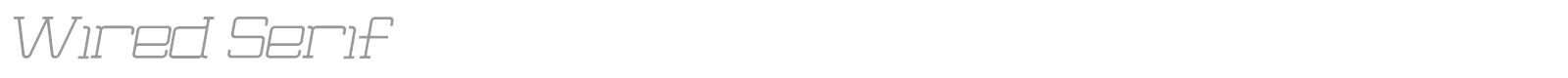 Wired Serif font preview