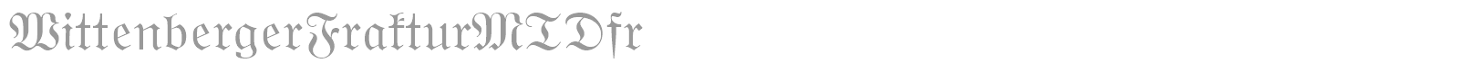 WittenbergerFrakturMTDfr font preview