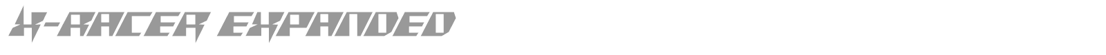 X-Racer Expanded Italic font preview