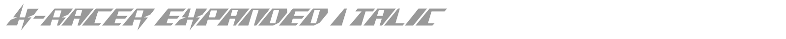 X-Racer Expanded Italic font preview