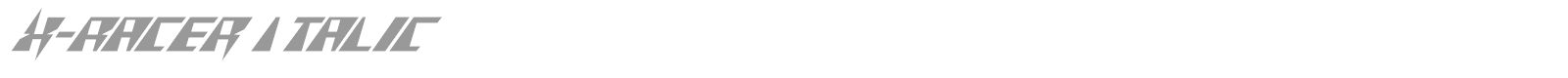 X-Racer Expanded Italic font preview