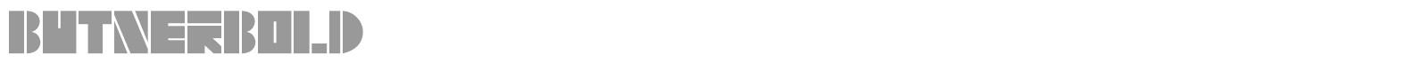 ButnerBold font preview
