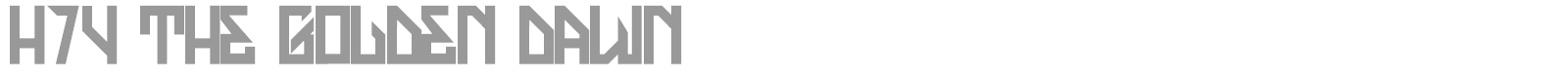 H74 The Golden Dawn font preview