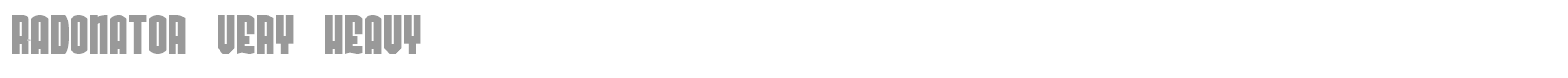 Radonator font preview