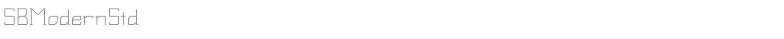 SBModernStd font preview