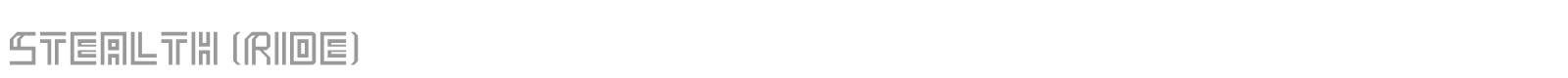 Stealth (Ride) font preview