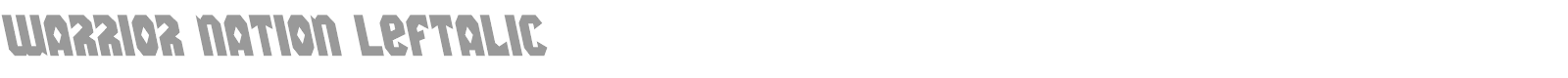 Warrior Nation Leftalic font preview