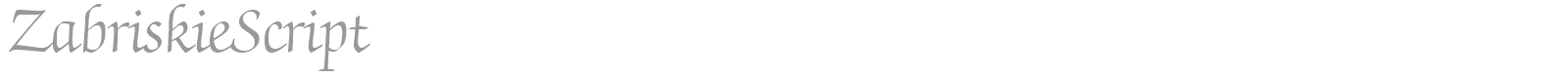 ZabriskieScript font preview