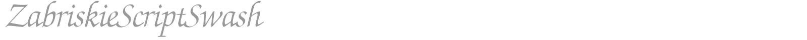 ZabriskieScriptSwash font preview