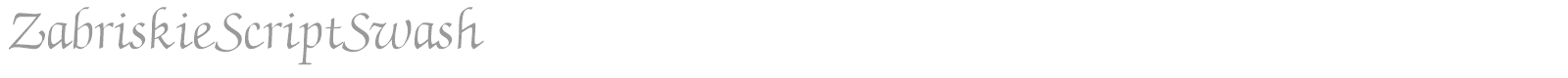 ZabriskieScriptSwash font preview