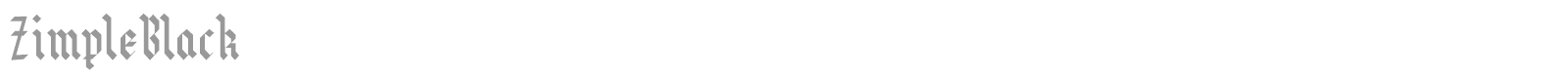 ZimpleBlack font preview