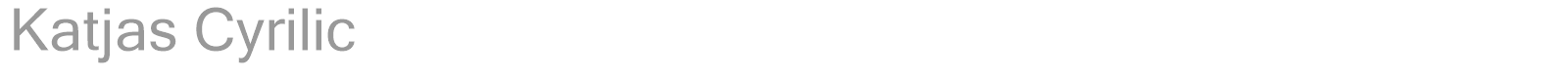Katjas Cyrilic font preview