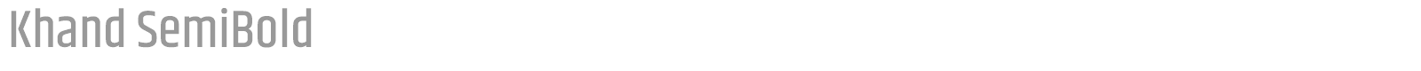 Khand SemiLight font preview