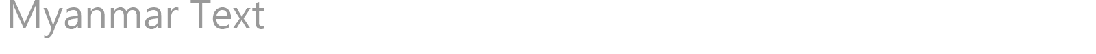 Myanmar Text font preview