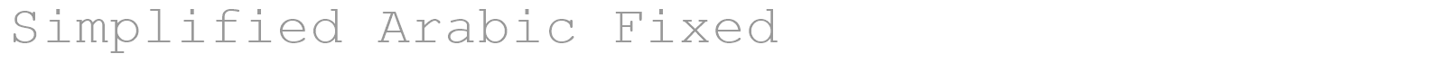 Simplified Arabic Fixed font preview