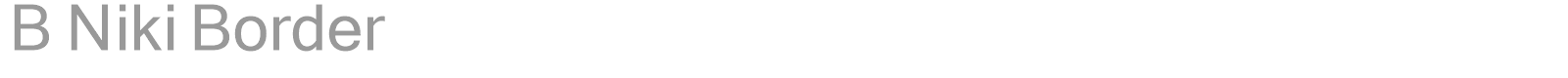 B Niki Border font preview