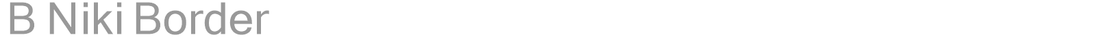 B Niki Border font preview