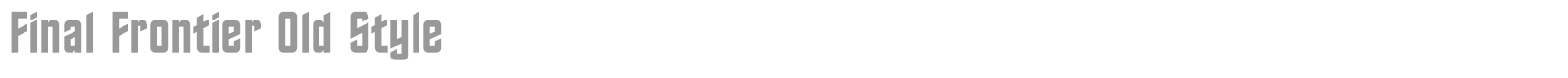 Final Frontier font preview