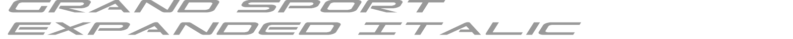 Grand Sport Expanded Italic font preview
