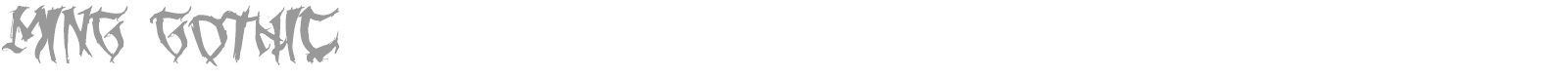 Ming Gothic font preview