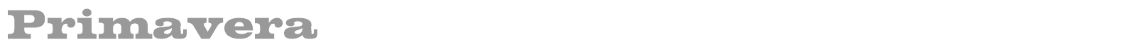 Primavera font preview
