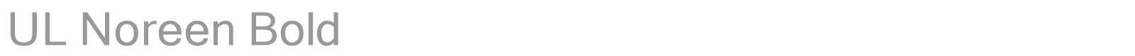 UL Noreen Bold font preview