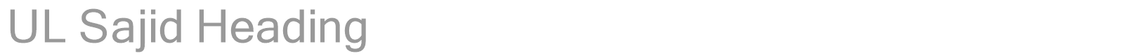 UL Sajid Heading font preview