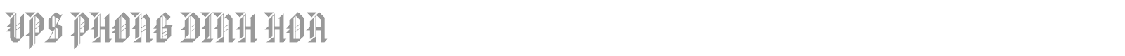 VPS Phong Dinh Hoa font preview