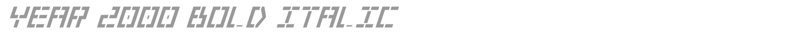 Year 2000 Italic font preview