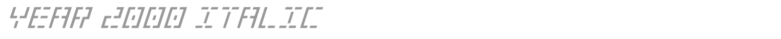 Year 2000 Italic font preview